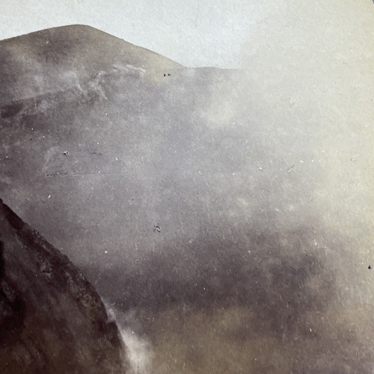 Antique 1897 Mount Mt. Vesuvius Steaming Top Italy Stereoview Photo Card P4487