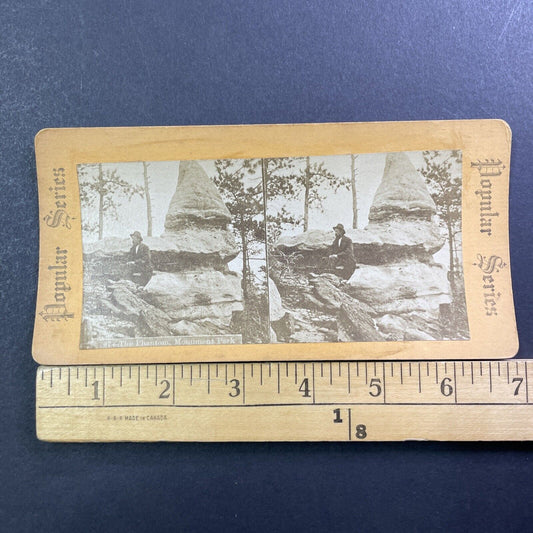 Charles Weitfle Self-Portrait Monument Park Stereoview Antique c1870s X4225
