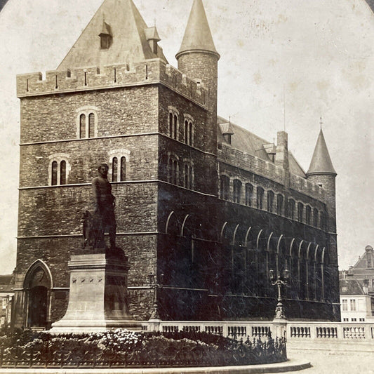 Antique 1905 Diable Castle In Ghent Belgium Stereoview Photo Card P5209