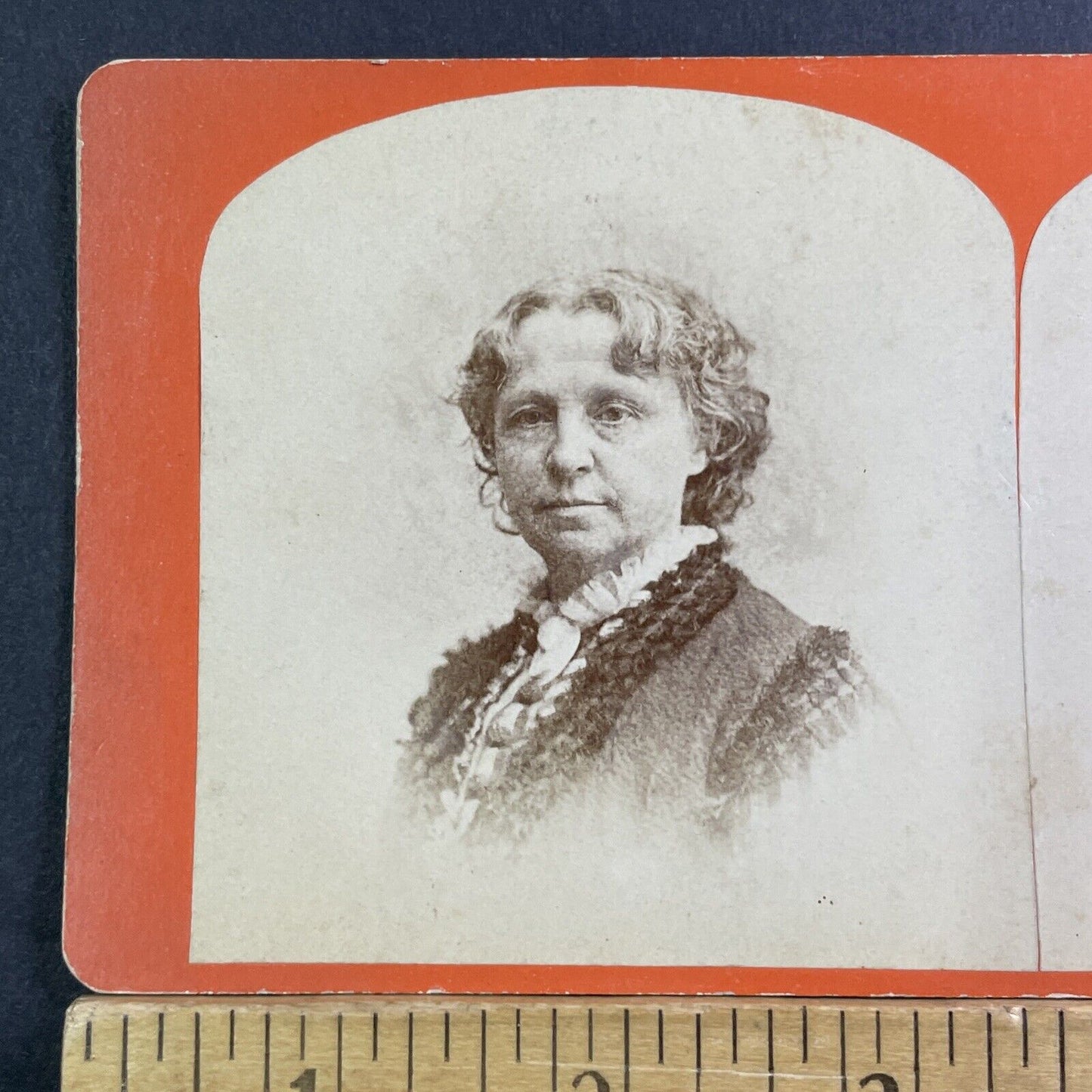 Harriet Beecher Stowe Stereoview Rare Portrait Photo Antique c1870 X1608