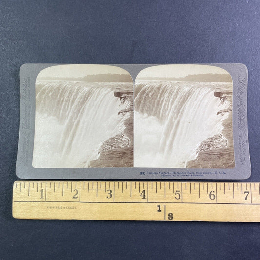 The Top of Niagara Falls Waterfall Stereoview Underwood Antique c1902 Y2753