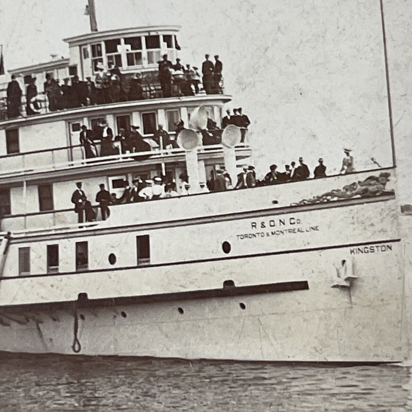 SS Kingston Steamer Steamship Stereoview Brockville ON Antique c1901 X1233