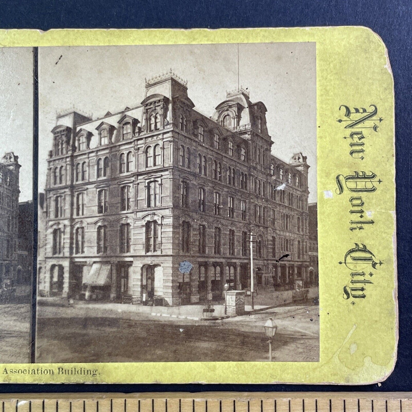 The YMCA Building Park Avenue Stereoview Manhattan New York City c1870s Y431