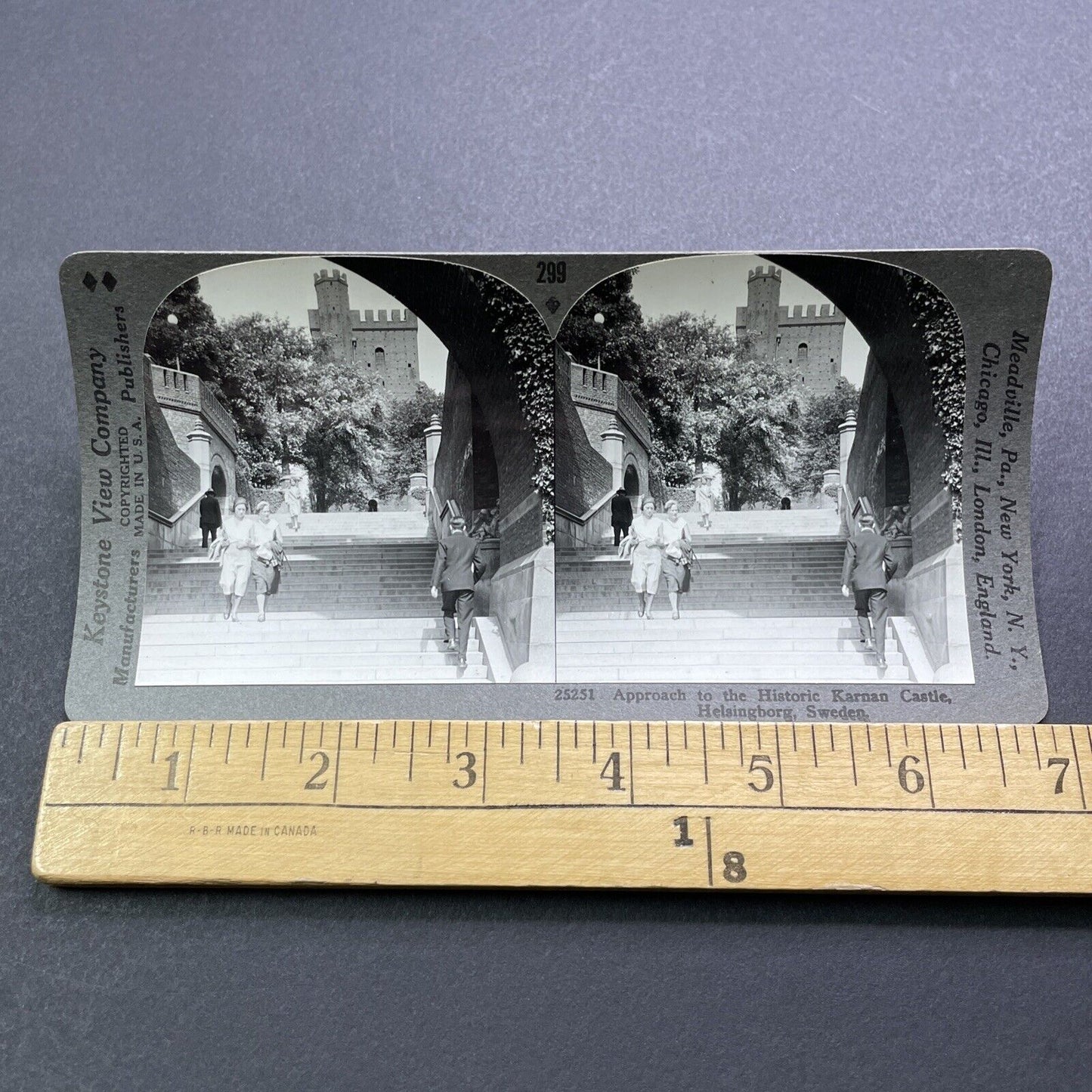 Antique 1920s Beautiful Swedish Women Helsingborg Stereoview Photo Card V3007