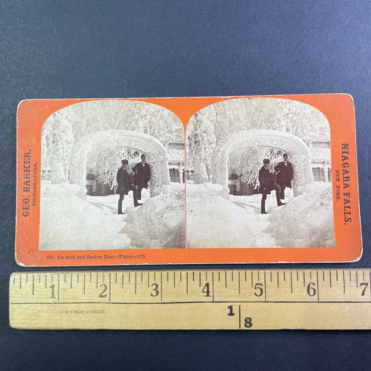 George Barker Self-Portrait Niagara Falls New York Stereoview c1875 Y1735