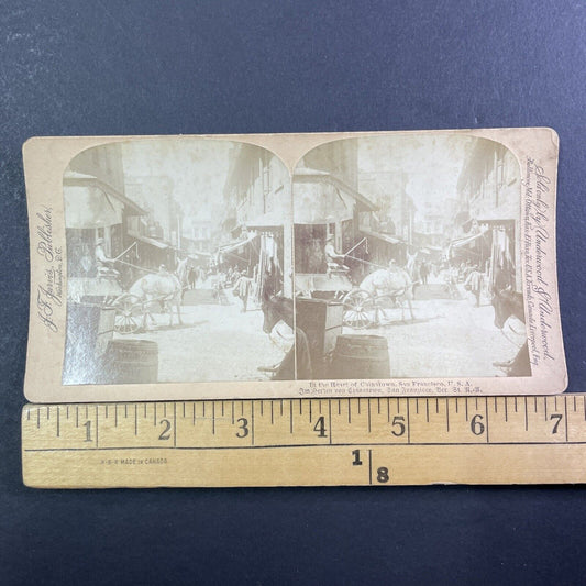 China Town Market San Francisco Stereoview J.F. Jarvis Antique c1880 X3733