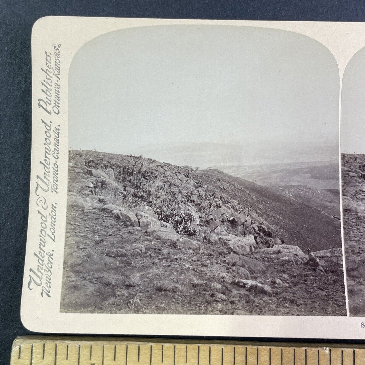 Spion Kop South Slope Battlefield Stereoview Boer War South Africa c1901 Y3019