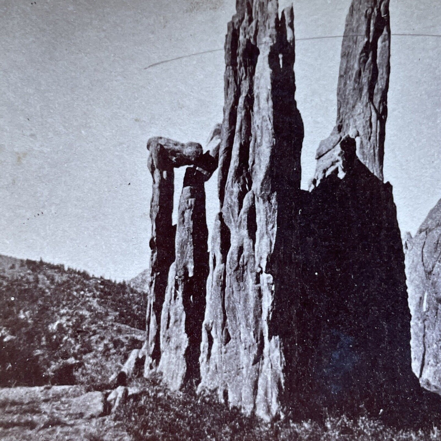 Antique 1870s Cathedral Rock Spires Colorado Springs Stereoview Photo Card P2480