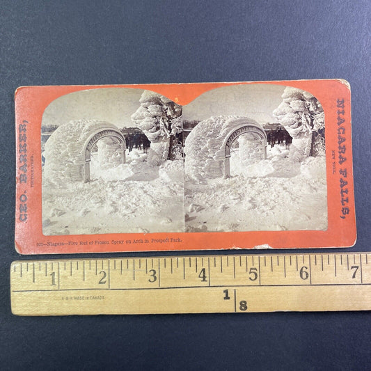 Prospect Park Arch Niagara Falls New York Stereoview George Barker c1875 Y1736