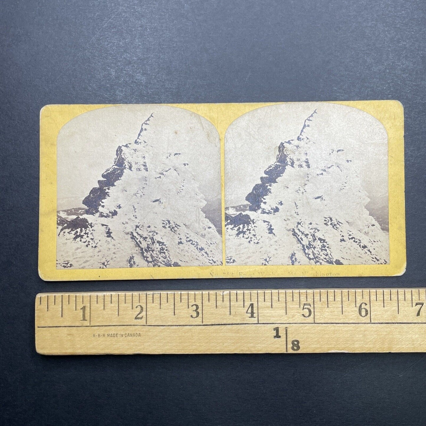 Antique 1870s First Photos Of Mount Washington Peak Stereoview Photo Card P1161