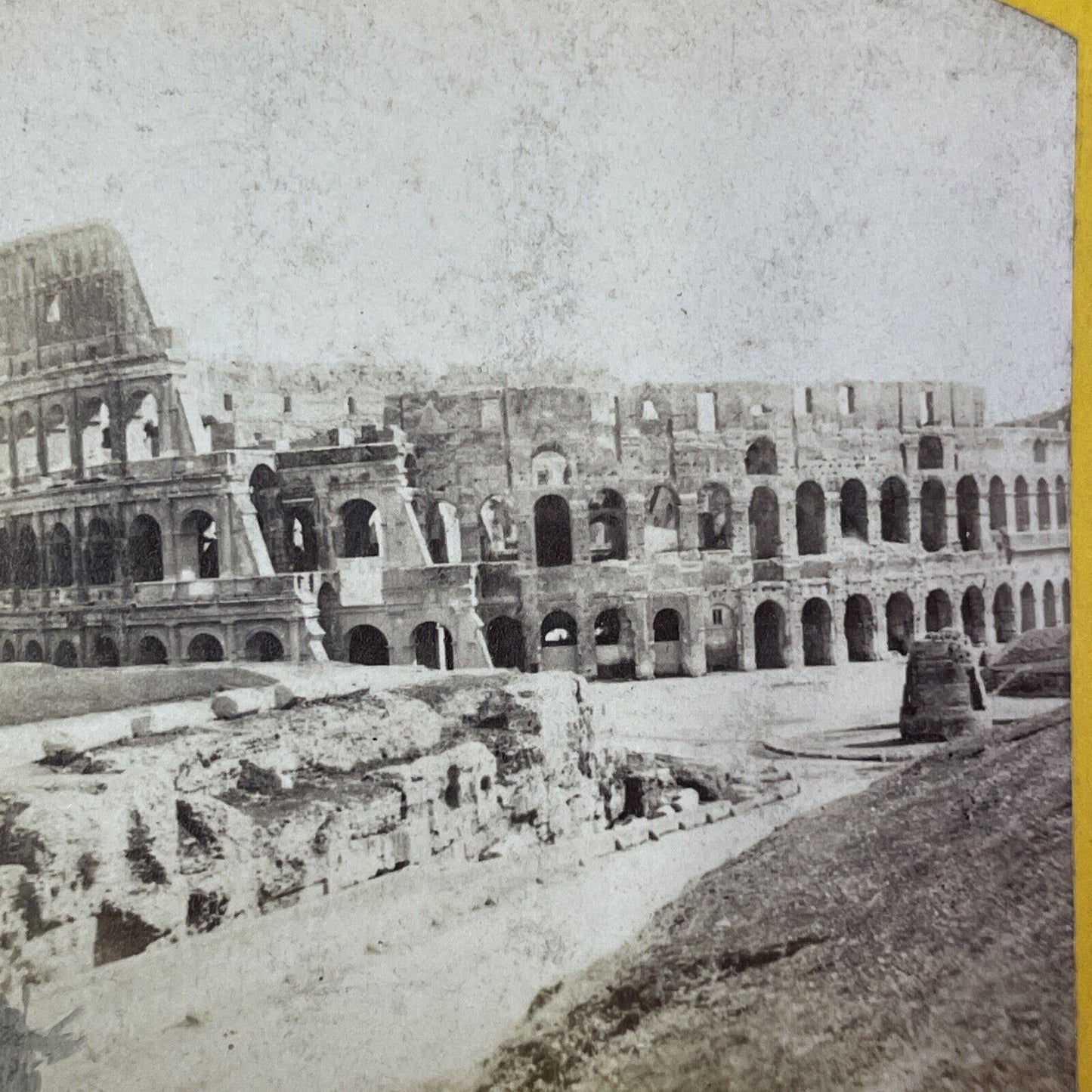 The Colosseum in Rome Italy Stereoview Robert Rive Antique c1865 Y1425