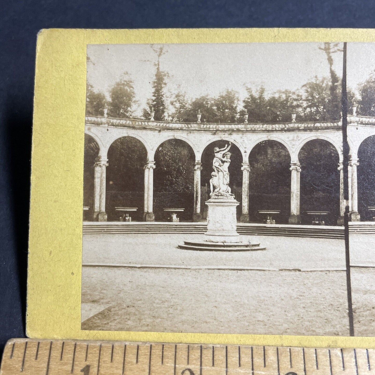 Antique 1870s The Colonnade Versailles Paris France Stereoview Photo Card P4375