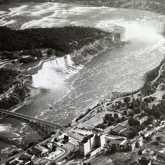 Antique 1933 Niagara Falls Ontario Birdseye View Stereoview Photo Card P1404