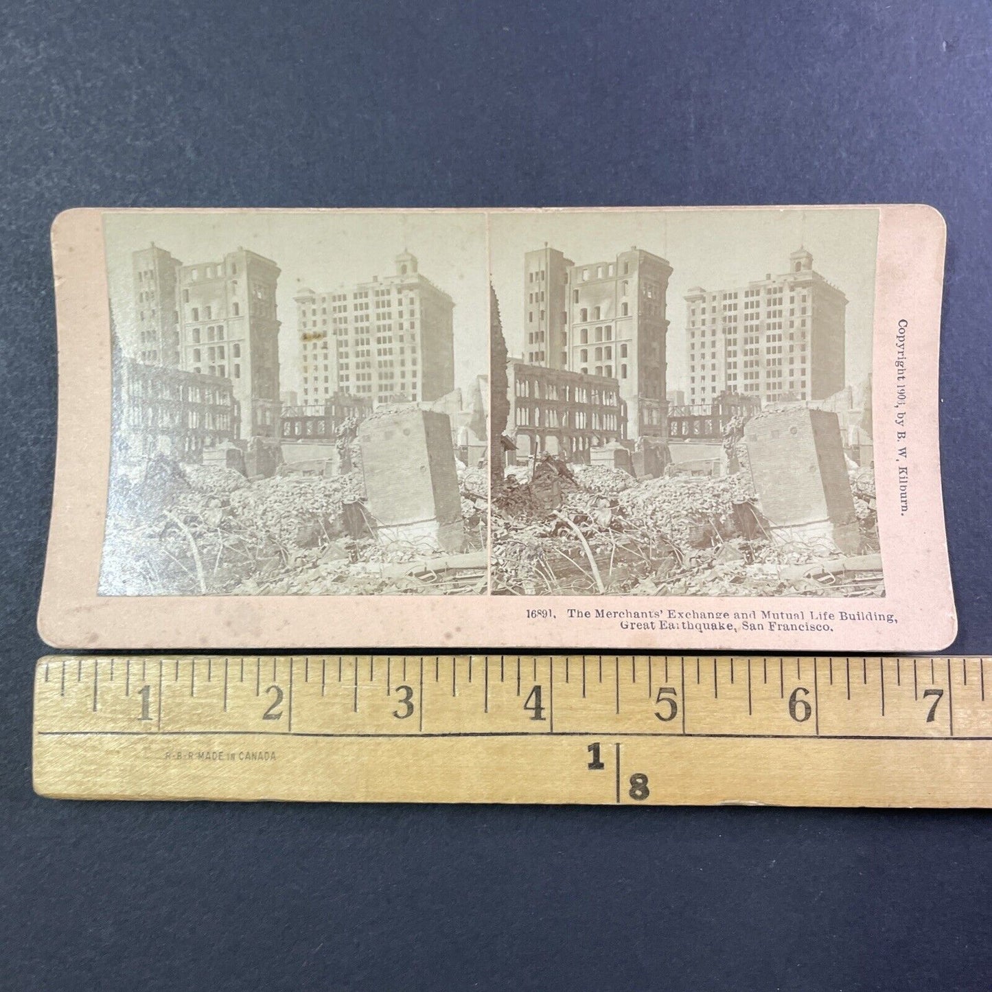 San Francisco Earthquake California St Stereoview Photo Card Antique 1906 X814