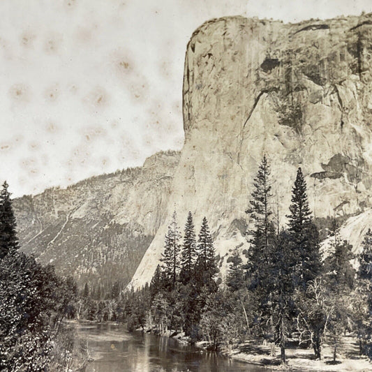 Antique 1910s El Capitan Mountain Yosemite California Stereoview Photo Card 3569