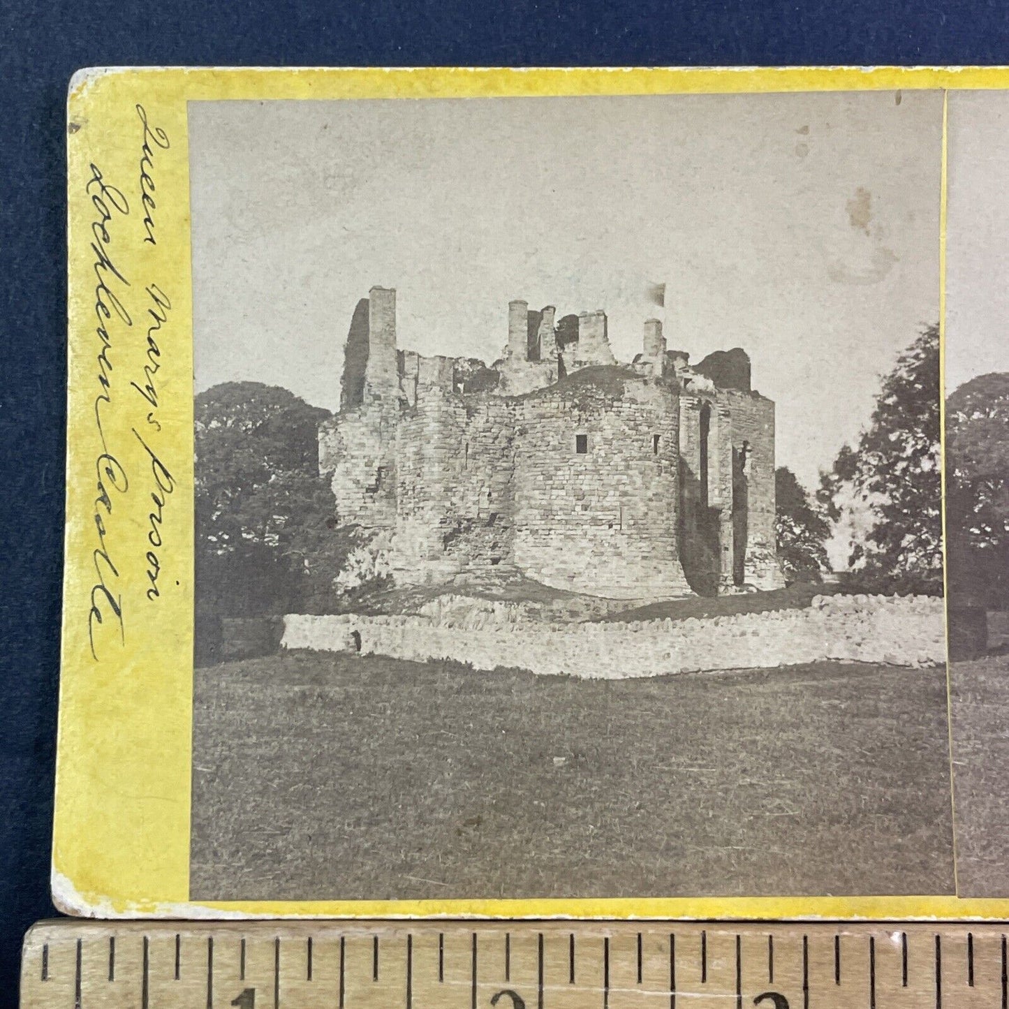 Mary Queen Of Scots Prison Stereoview Lochleven Jail Antique c1872 X1351