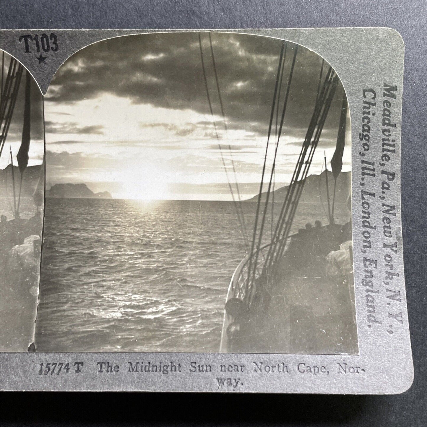 Antique 1920s North Cape Nordkapp Norway Stereoview Photo Card P1714