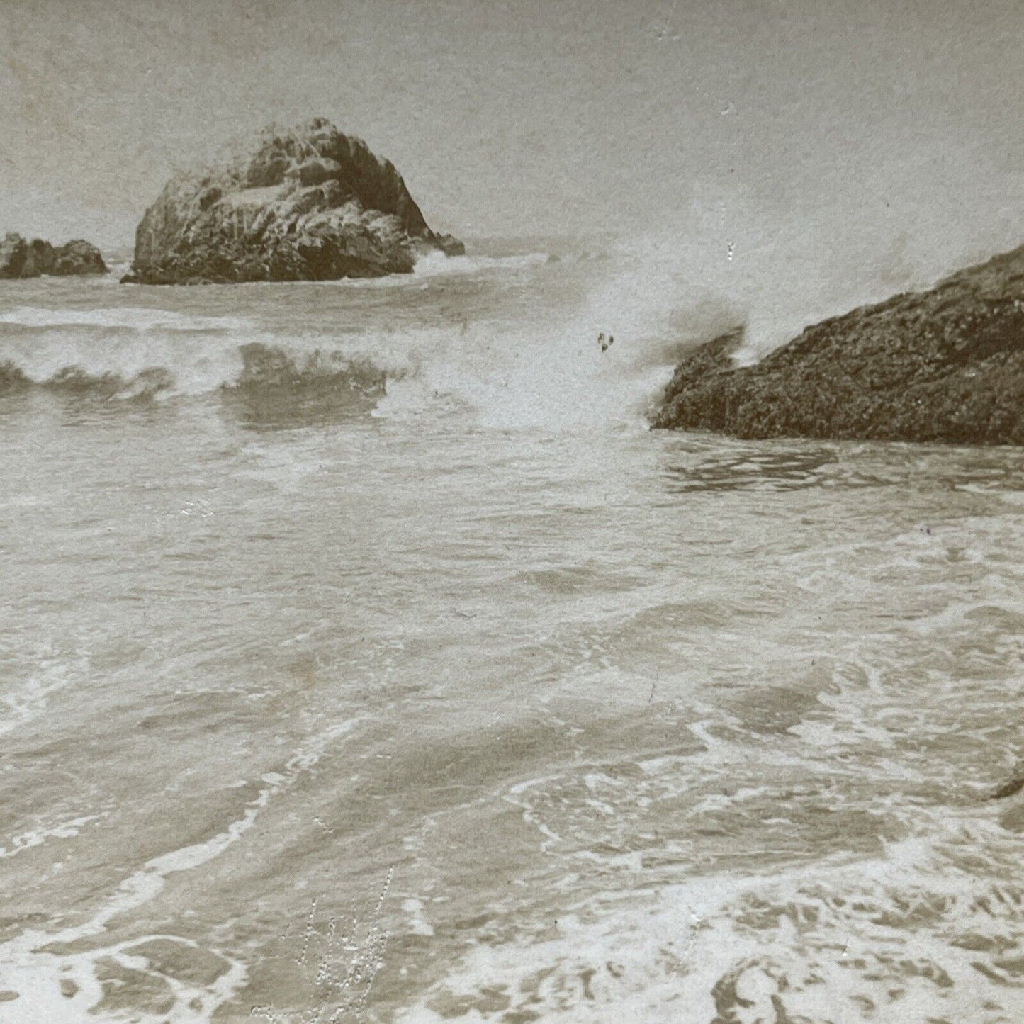 Antique 1895 San Francisco Seal Rocks Lands End Stereoview Photo Card P1888