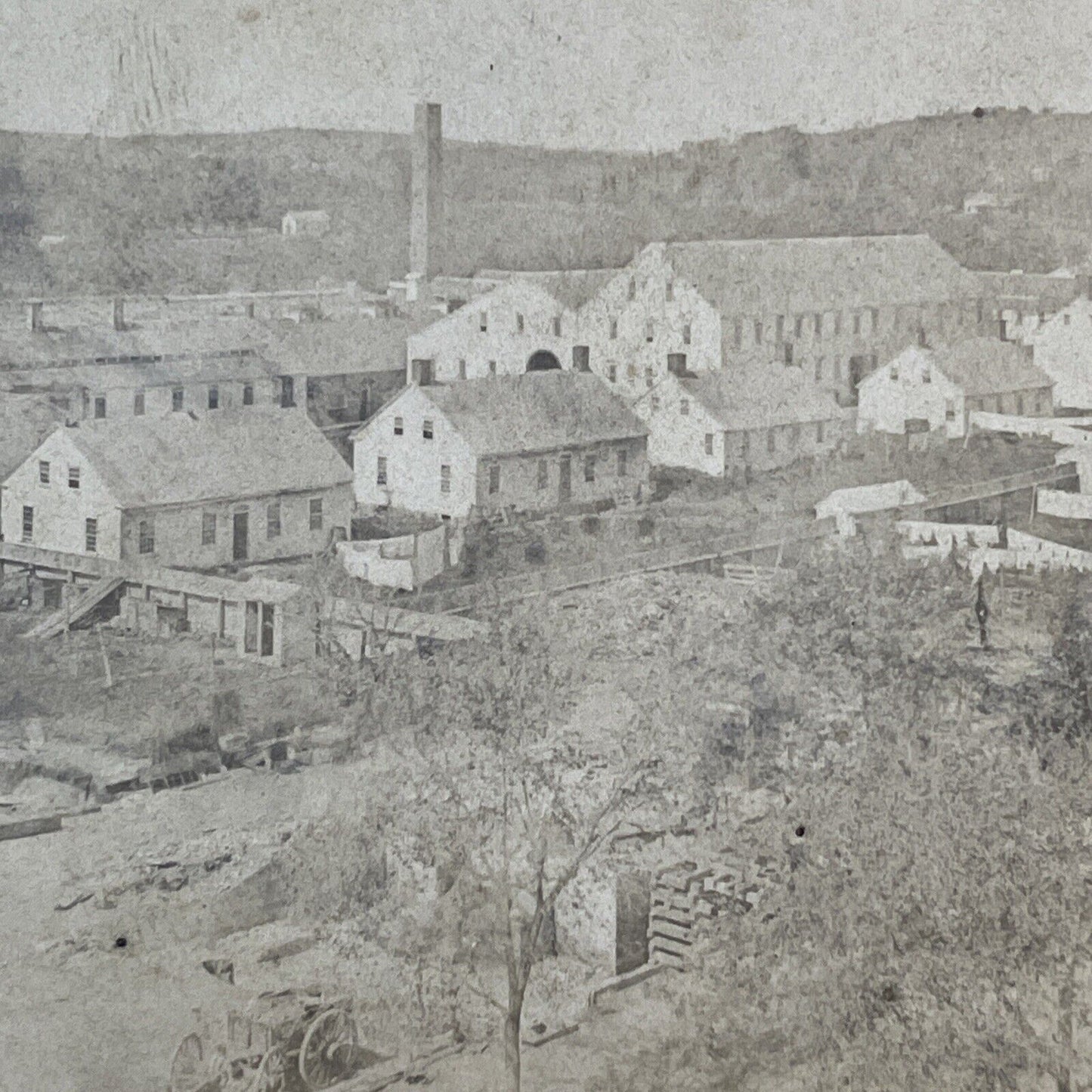 Cranston Print Works Stereoview Providence Rhode Island Antique c1869 X1333