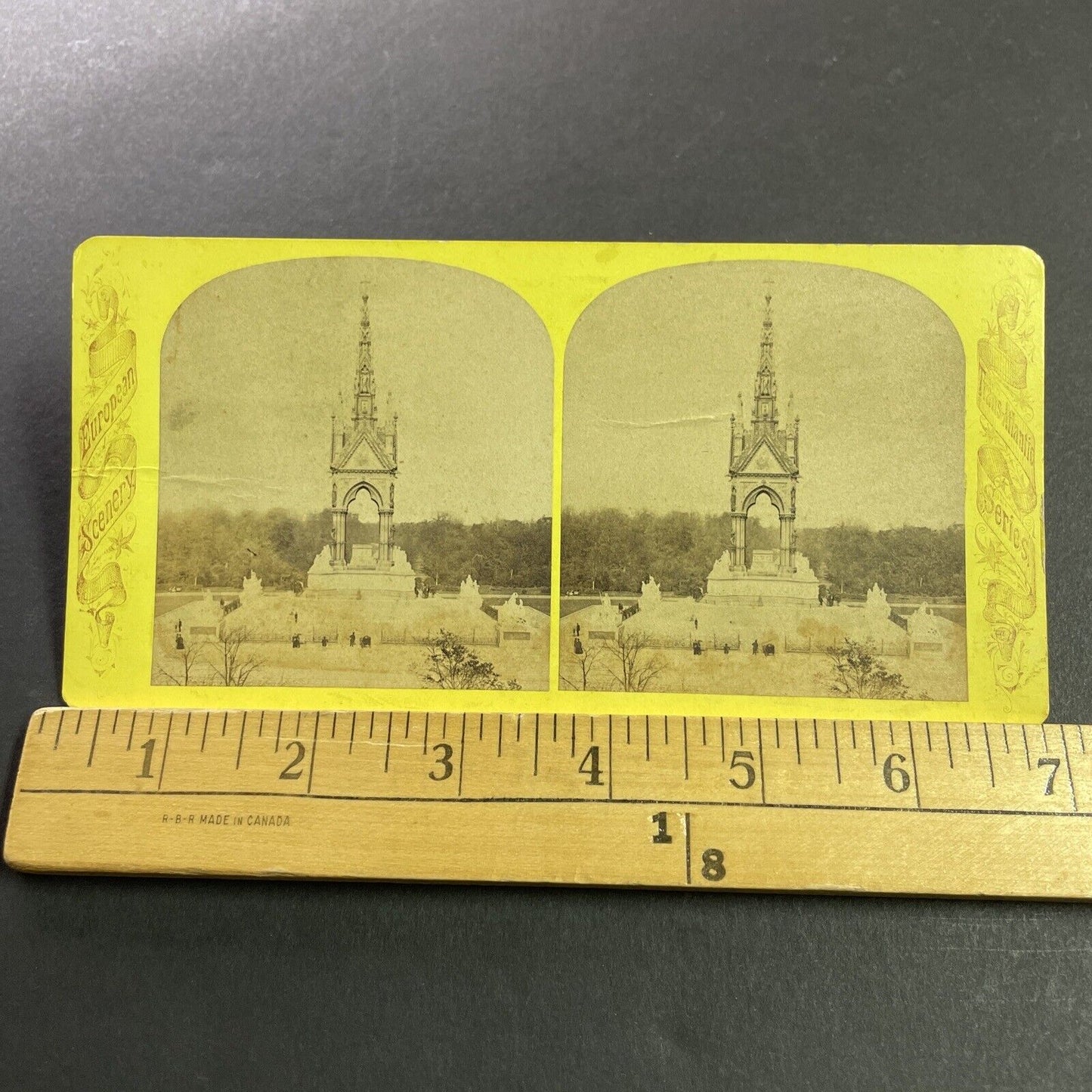 Antique 1870s The Albert Memorial London England Stereoview Photo Card P4036