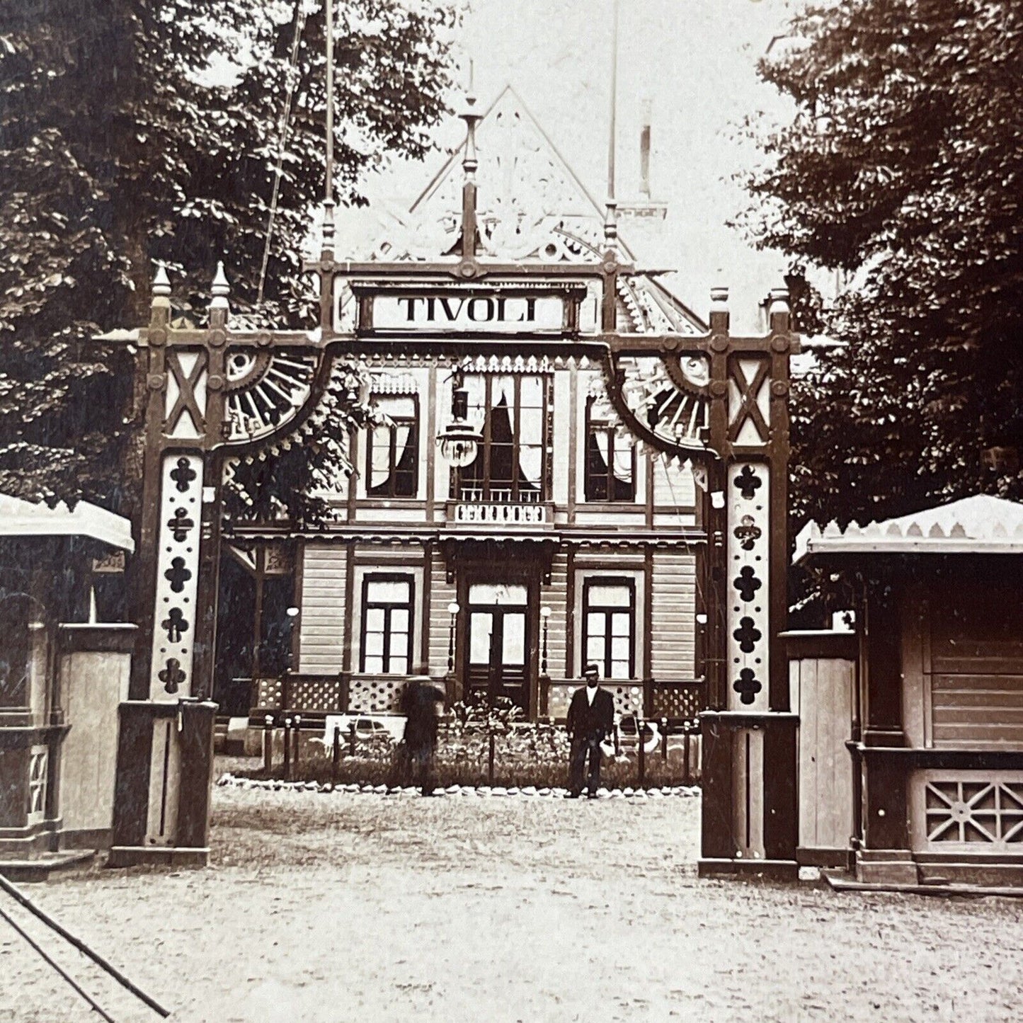 The Tivoliparken Sweden Stereoview Gustave A. Johnson Antique c1875 X3747