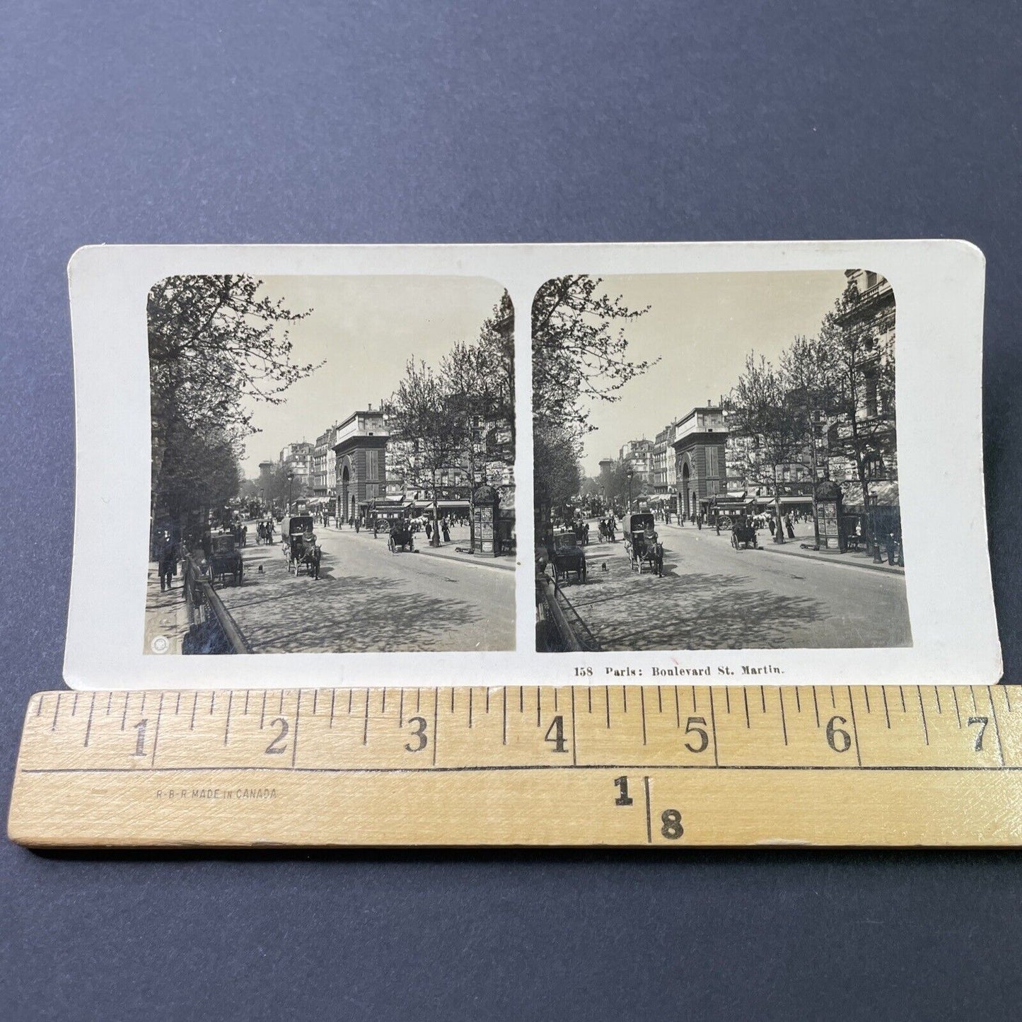 Antique 1890s St. Martin Street Paris France Stereoview Photo Card P3046