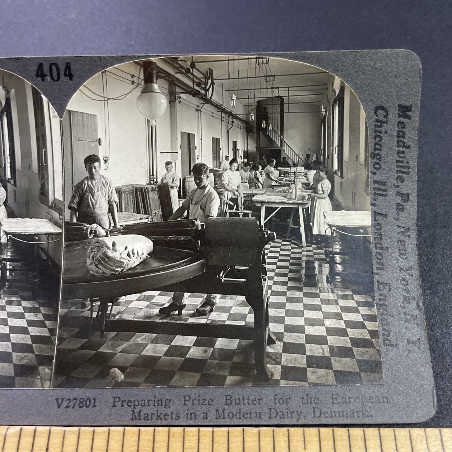 Antique 1910s Butter Factory In Hasley Denmark Stereoview Photo Card P3721