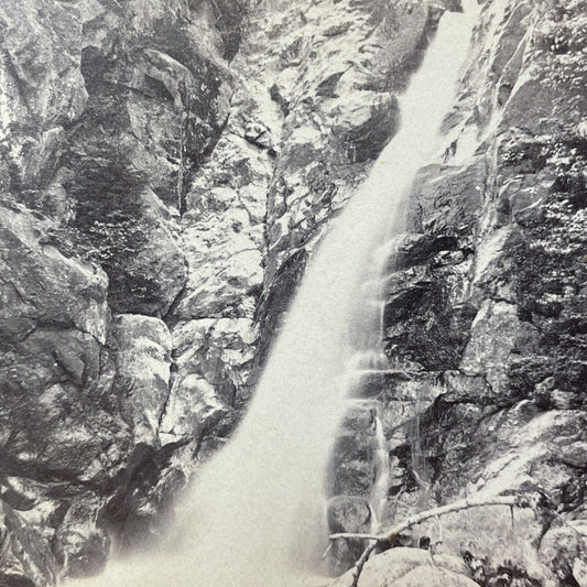 Antique 1870s Glen Ellis Falls Gorham NH Stereoview Photo Card V1969