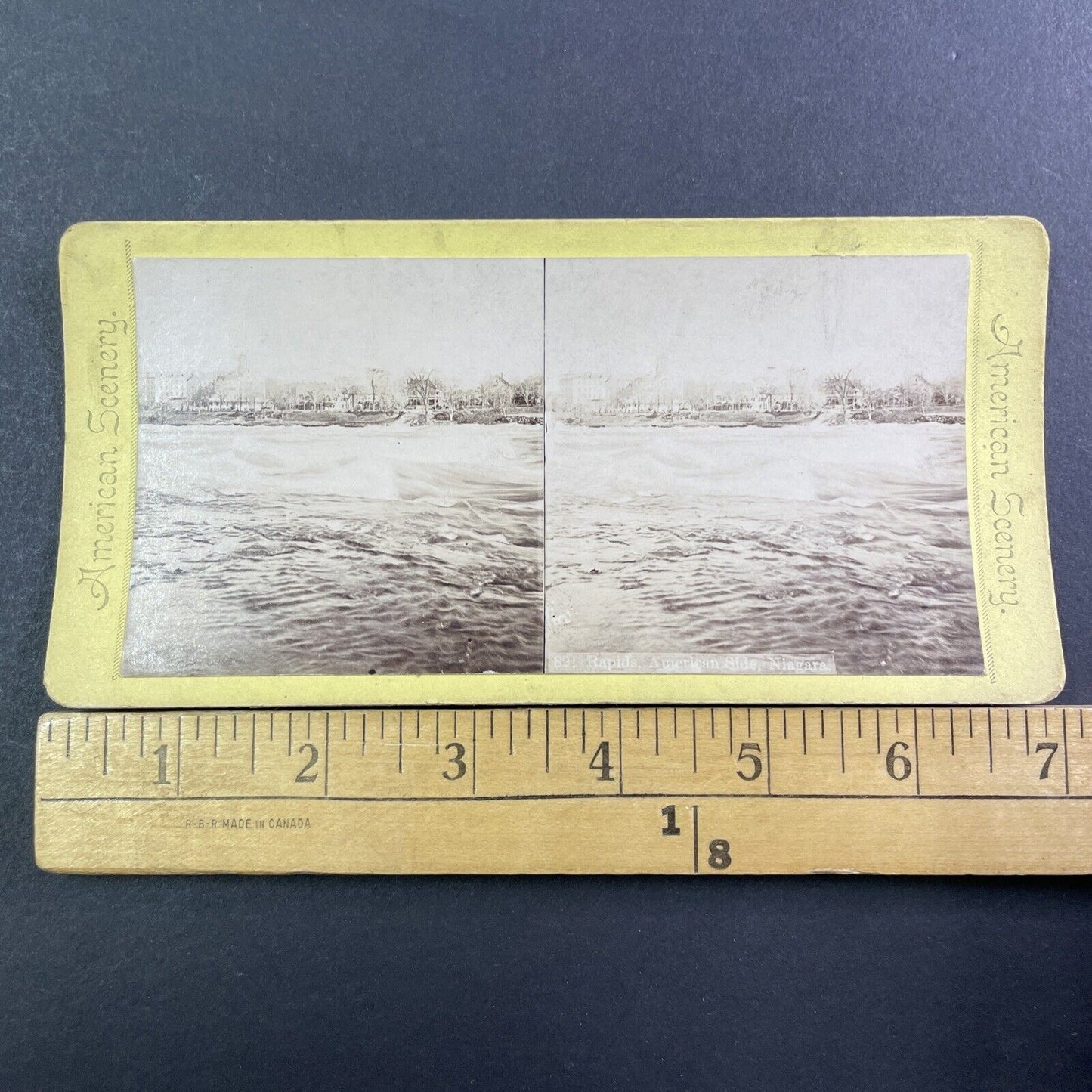 Niagara River Rapids Stereoview Near Chippewa Ontario Antique c1875 X1305