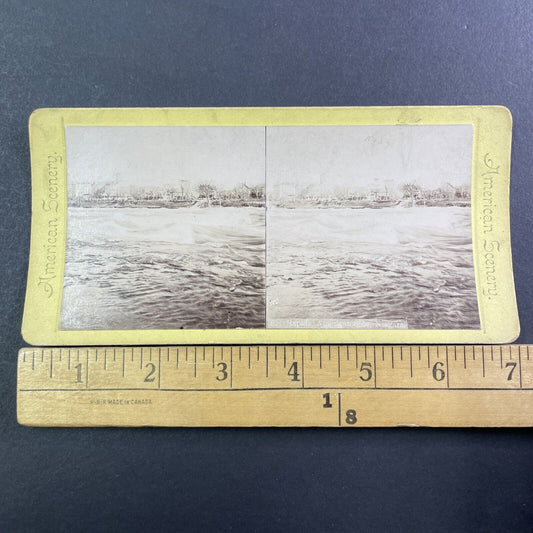 Niagara River Rapids Stereoview Near Chippewa Ontario Antique c1875 X1305