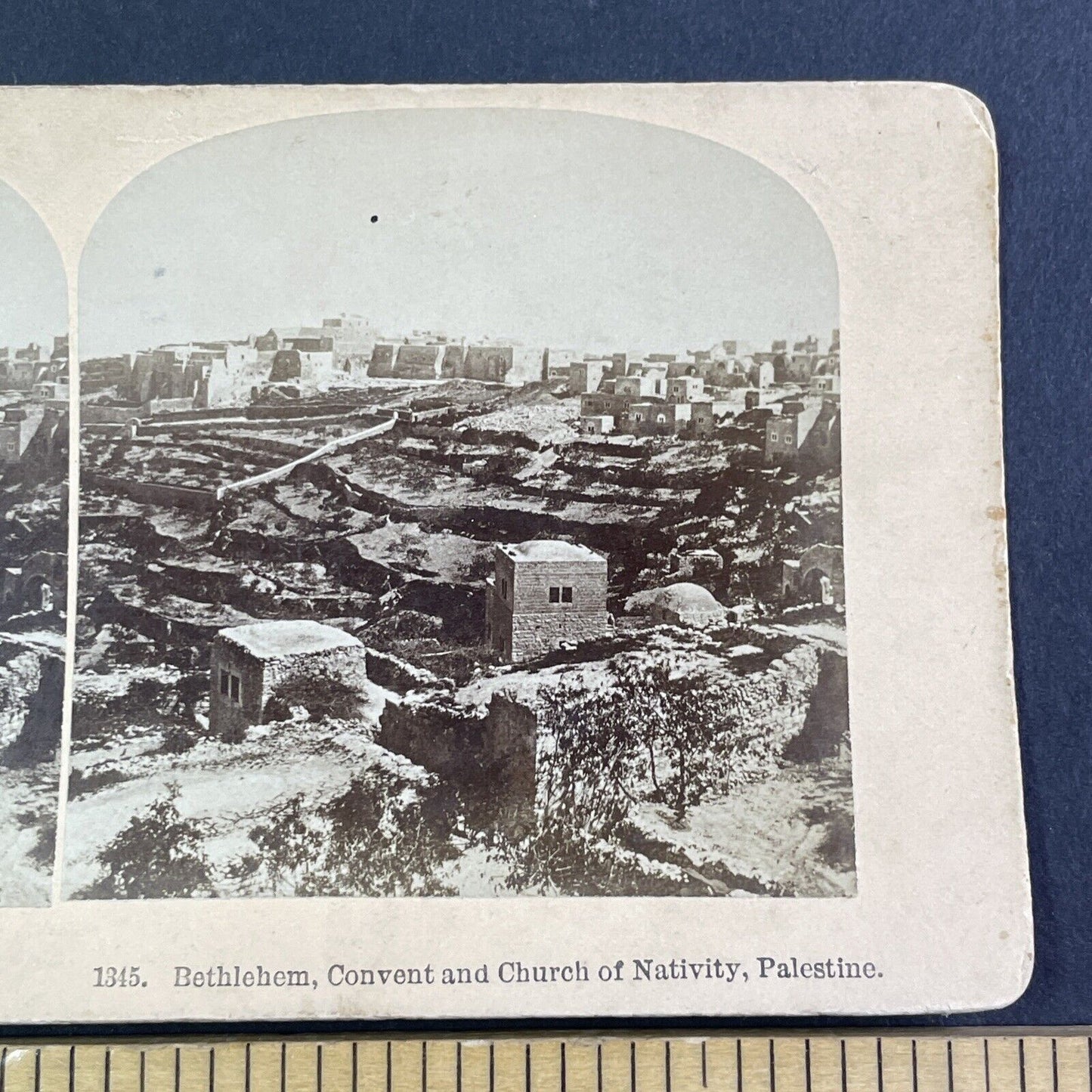 Bethlehem Village View Israel Palestine Stereoview Antique c1880s X4101