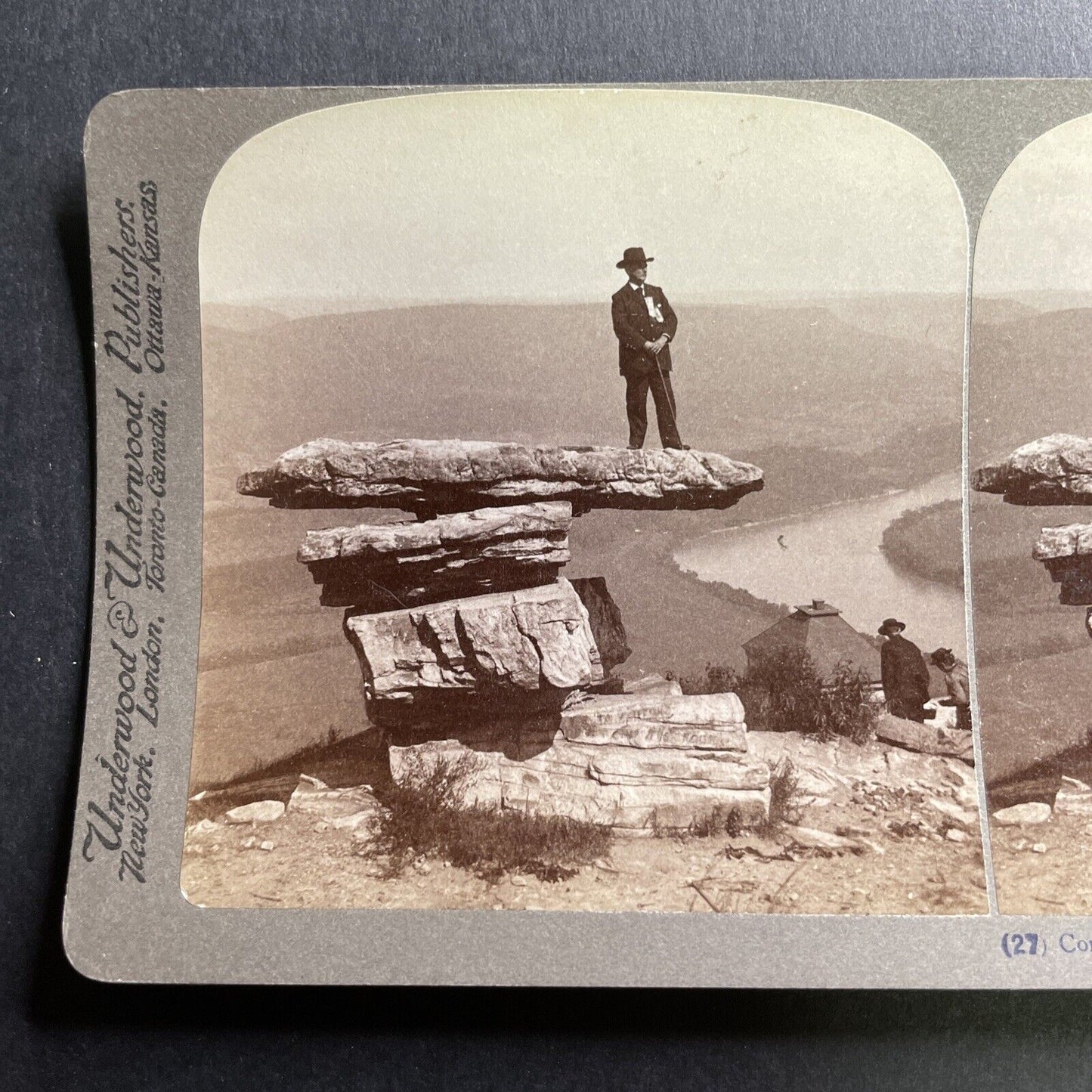 Antique 1895 Confederate Signal Station Chattanooga Stereoview Photo Card P1699