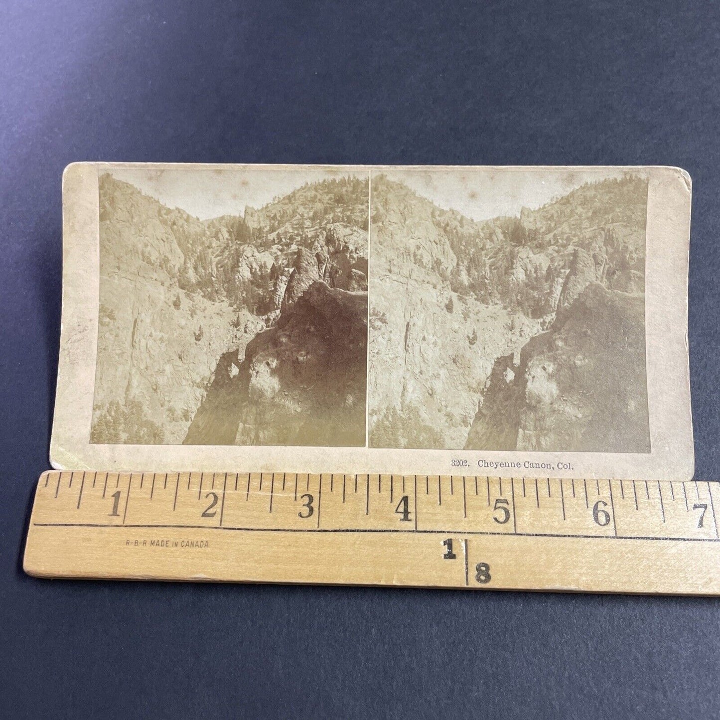 Antique 1870s Cheyenne Canyon Colorado Springs Stereoview Photo Card P3610