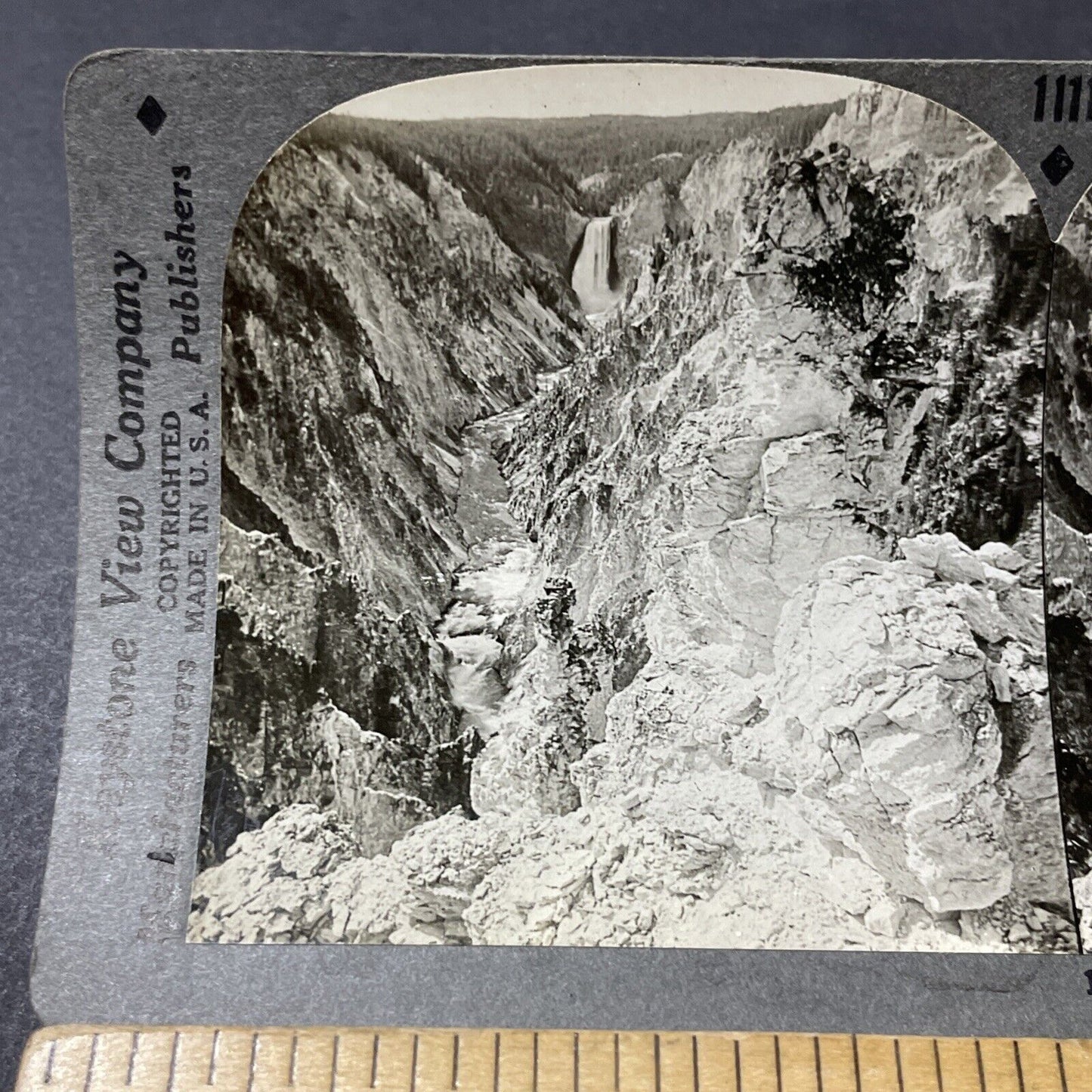 Antique 1910s Grand Canyon Yellowstone National Park Stereoview Photo Card V2658