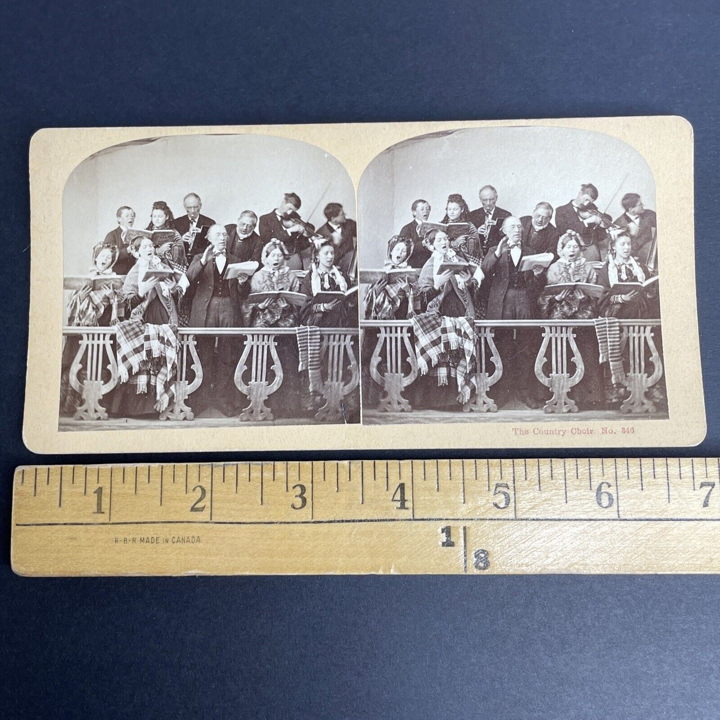 Antique 1880's Littleton New Hampshire Church Choir Stereoview Photo Card PC806