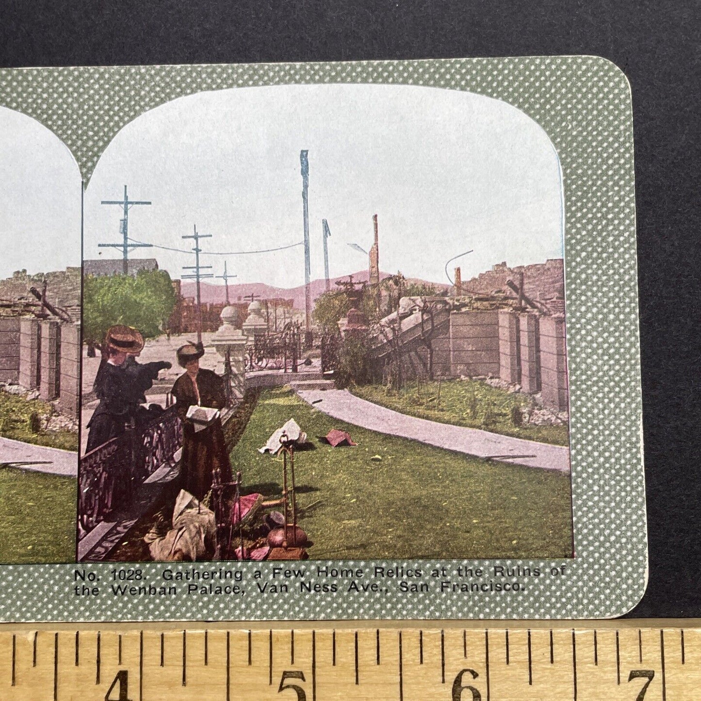 Antique 1910s San Francisco Earthquake Wenban Pl Stereoview Photo Card 2300-29