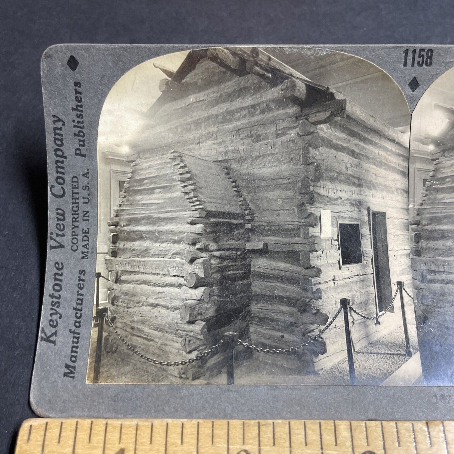 Antique 1910s Abraham Lincoln Place Of Birth Kentucky Stereoview Photo Card 4926