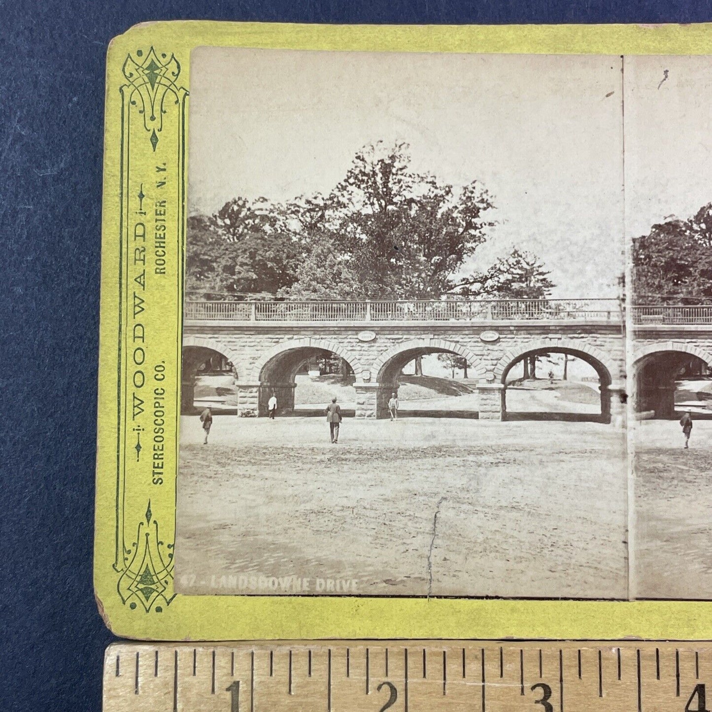 Fairmount Park Trolley Bridge Stereoview Philadelphia PA Antique c1875 X1252