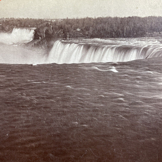 Antique 1890s The Top Of Niagara Falls Ontario Stereoview Photo Card P5559