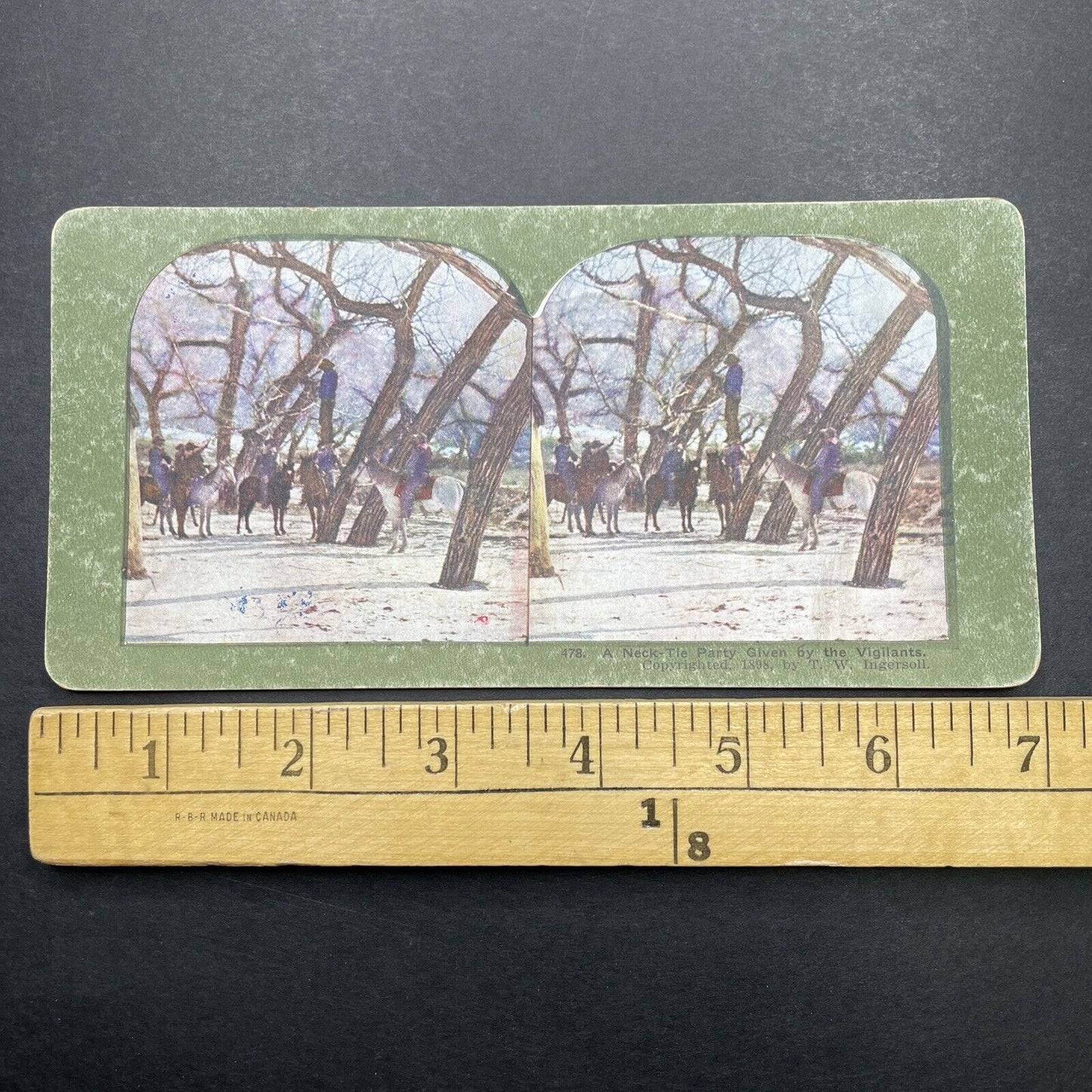 Antique 1898 Vigilantes vs Gold Thieves Helen MT Stereoview Photo Card P580-057