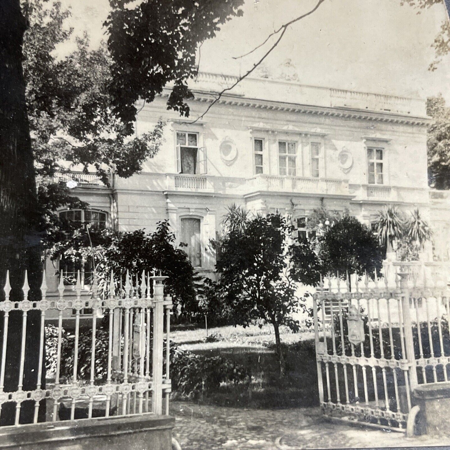 Antique 1930s Ignacy Jan Paderewski House Warsaw Stereoview Photo Card P4992