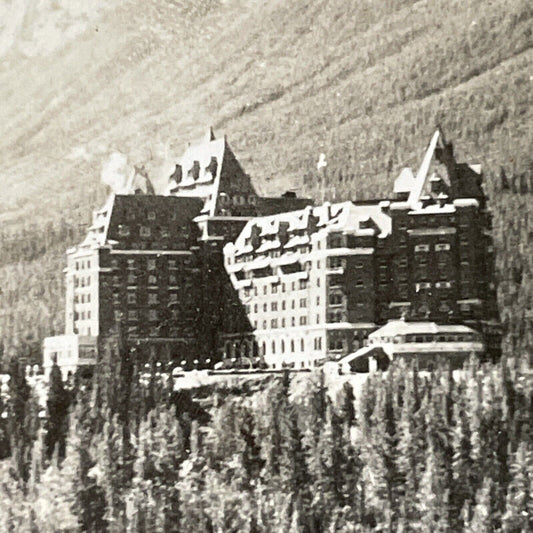 Antique 1910s Fairmont Banff Springs Hotel Alberta Stereoview Photo Card V2646