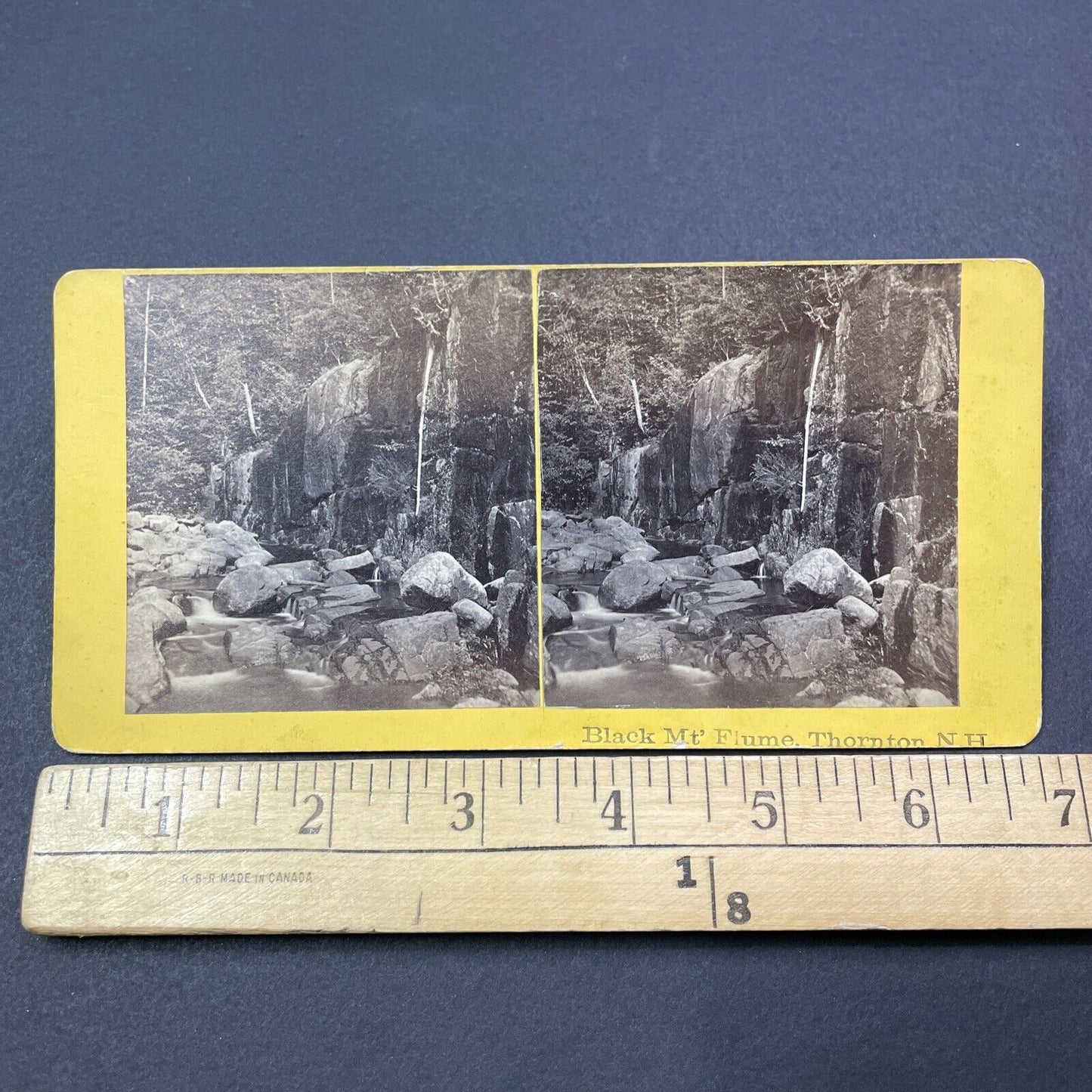 Antique 1870s Black Mountain Thornton New Hampshire Stereoview Photo Card V1944