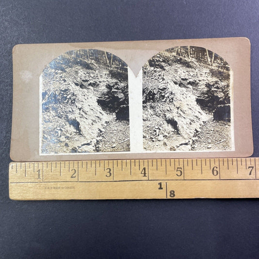 Copper Mountain Colorado Open Cut Mine Stereoview Antique c1870s X2730