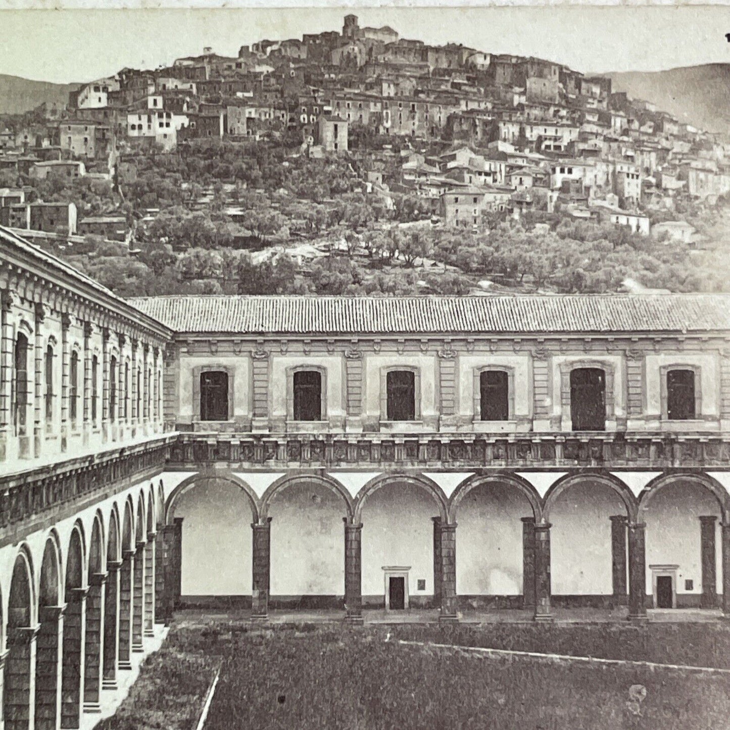 Naples on the Hill Italy Stereoview att. to Michele Amodio Antique c1865 X3782