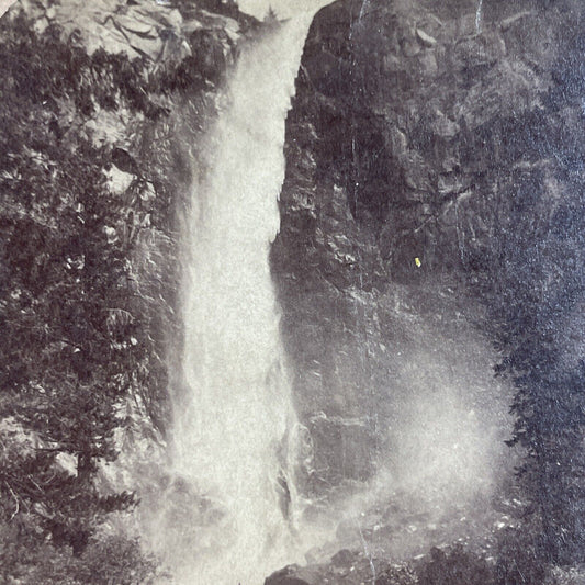 Antique 1898 Bridalveil Bridal Veil Falls Yosemite Stereoview Photo Card P3530