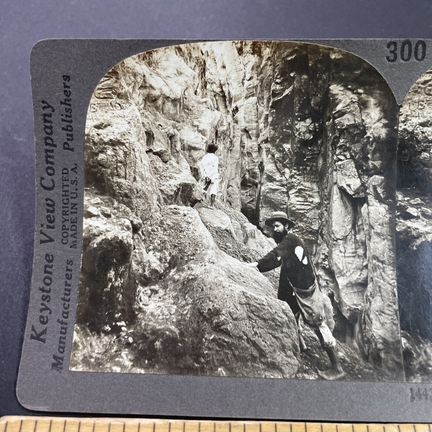 Antique 1910s Earthquake Rock Damage Guadeloupe Stereoview Photo Card P3727