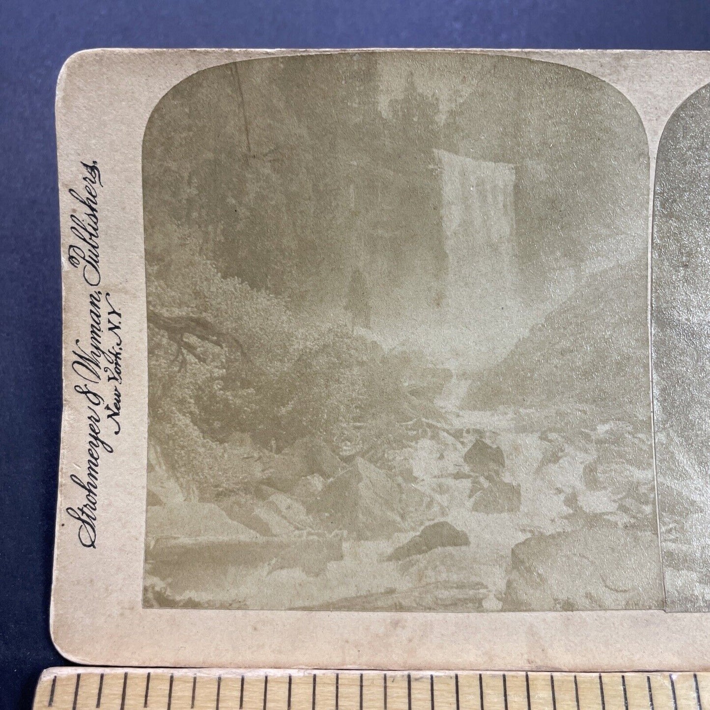 Antique 1894 Vernal Falls Yosemite California Stereoview Photo Card P3547