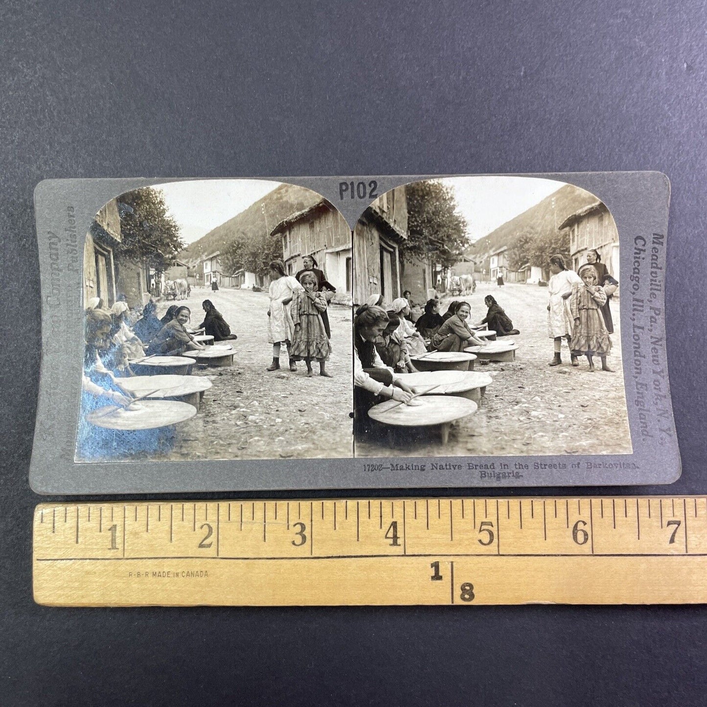 Berkovitsa Bulgaria Village View Stereoview Antique c1910s Y959