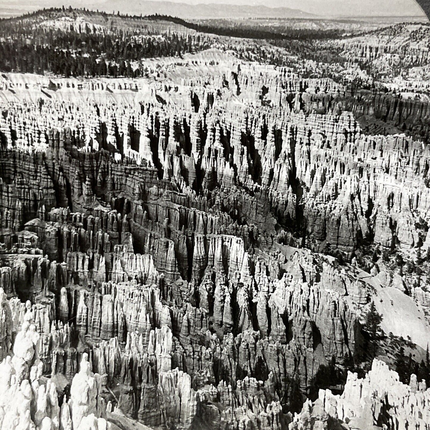 Antique 1910s Bryce Canyon Rock Spires Utah Stereoview Photo Card V2806